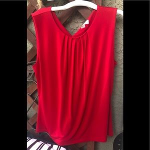 Calvin Klein shell size L red Polyester , Casual, Career